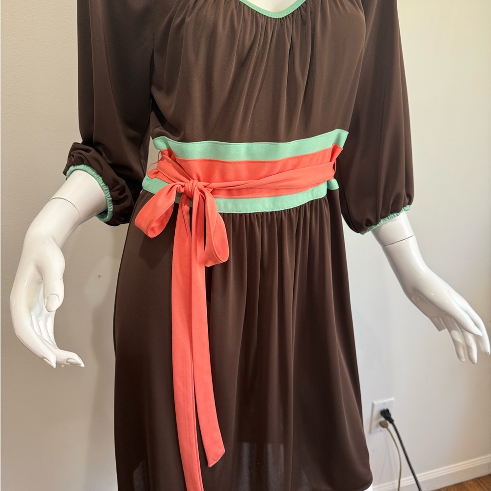 Original Vintage Milly of New York Y2K Retro Inspired Belted Dress - Picture 7 of 9